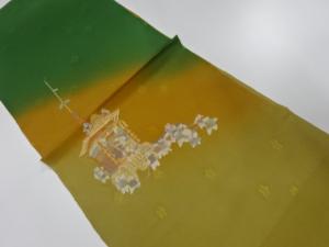 大特価品　未使用品　正絹　丹後ちりめん　手刺繍　帯揚げ